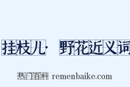 挂枝儿·野花近义词是什么意思的图片